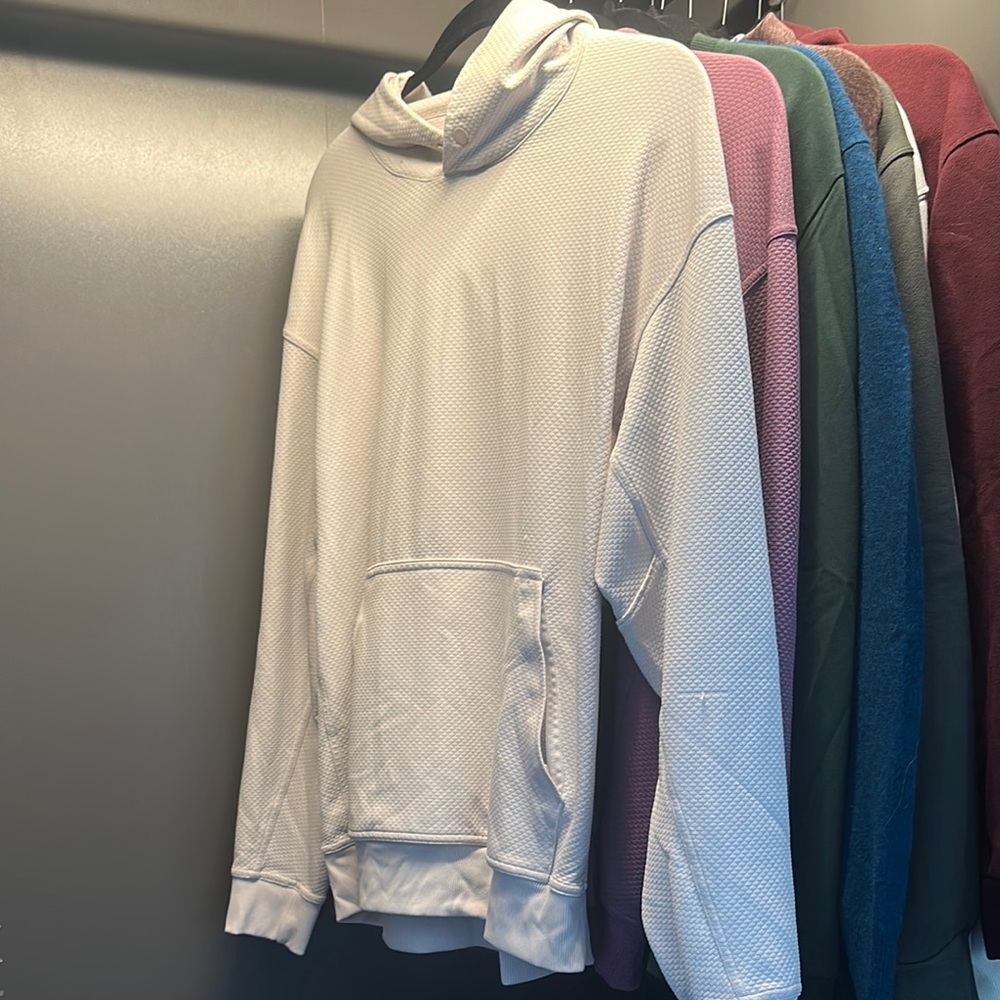 White Textured Hoodie